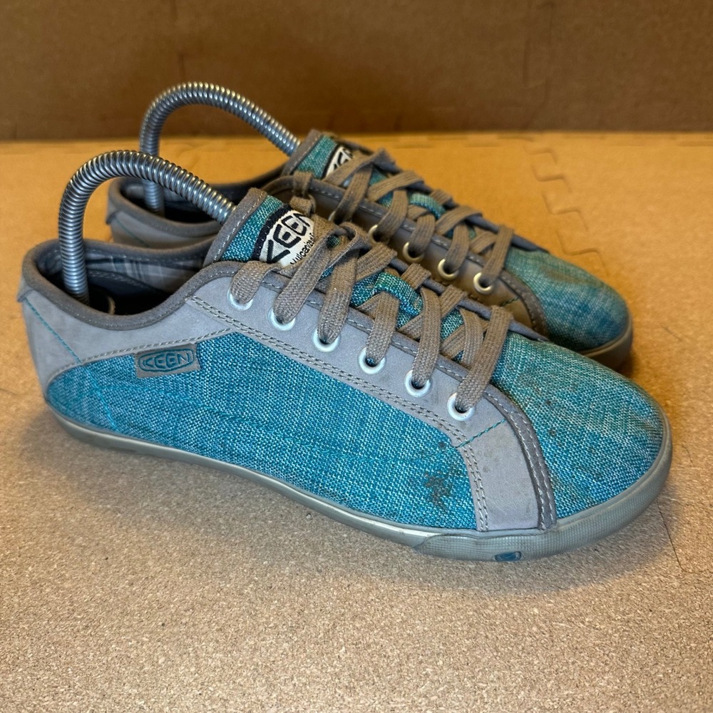 Keen Coronado Teal Blue Grey Canvas Low Top Sneakers Womens 9 1004620